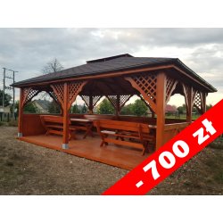 Rechteckiger Pavillon P6 6x4m 24m2