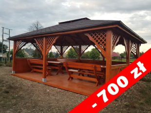 Rechteckiger Pavillon P6 6x4m 24m2