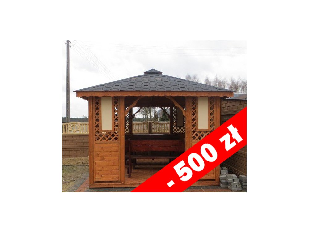 Rechteckiger Pavillon P1 4 x 3 m 12 m2