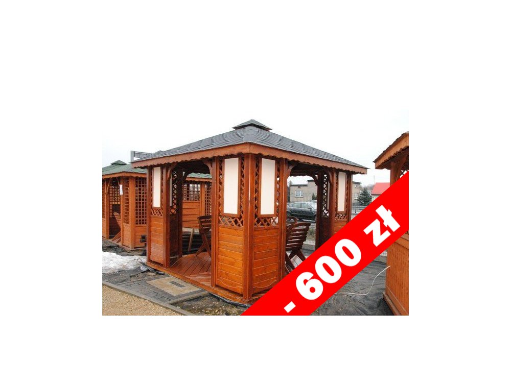 Rechteckiger Pavillon P1 4 x 4 m 16 m2