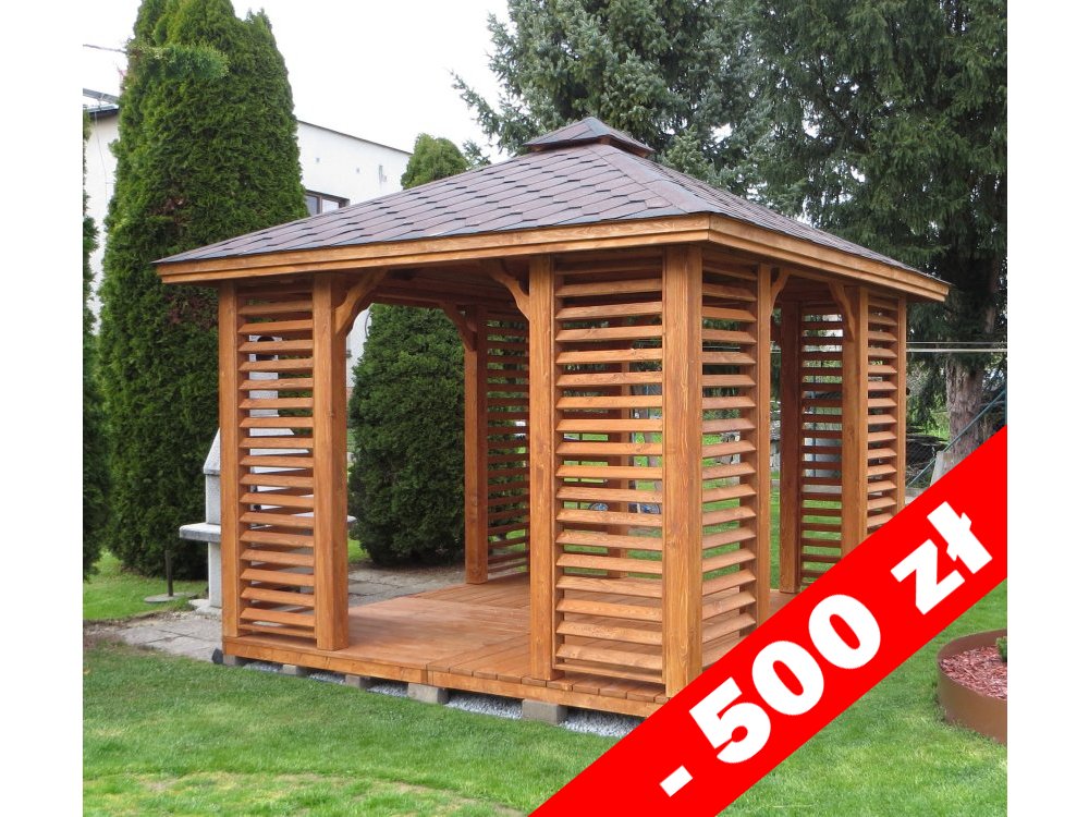 Rechteckiger Pavillon P10 4 x 3 m 12 m2