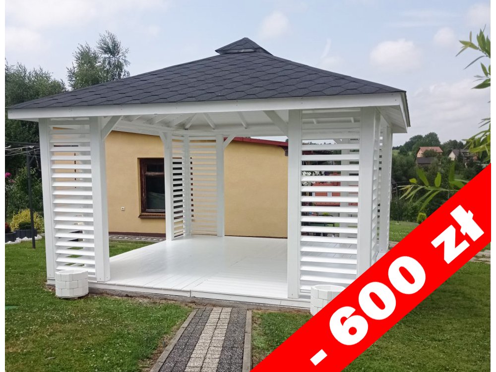 Rechteckiger Pavillon P10 4 x 4 m 16 m2