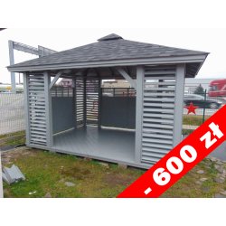 Rechteckiger Pavillon P10a 4 x 4 m 16 m2