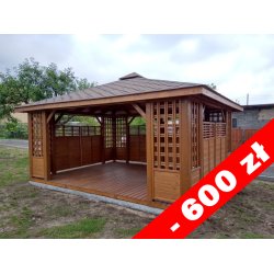 Rechteckiger Pavillon P11 4 x 4 m 16 m2