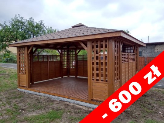 Rechteckiger Pavillon P11 4 x 4 m 16 m2