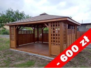 Rechteckiger Pavillon P11 4 x 4 m 16 m2