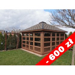 P14 rechteckiger Pavillon 4 x 4 m 16 m2