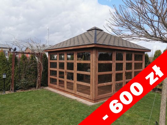 P14 rectangular gazebo 4 x 4 m 16 m2