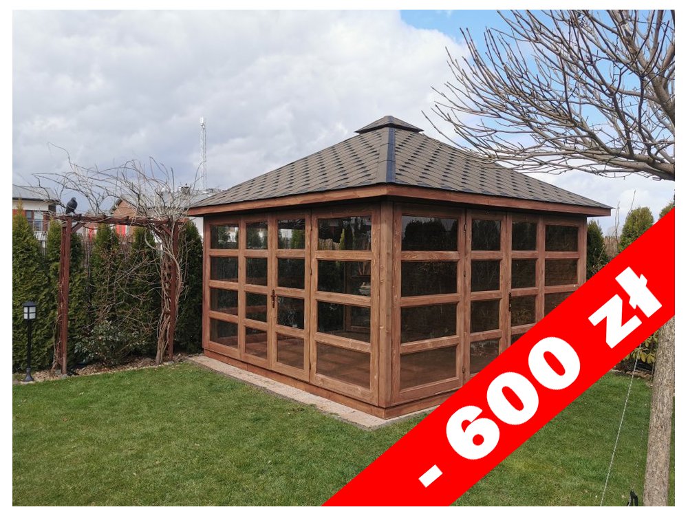 P14 rectangular gazebo 4 x 4 m 16 m2