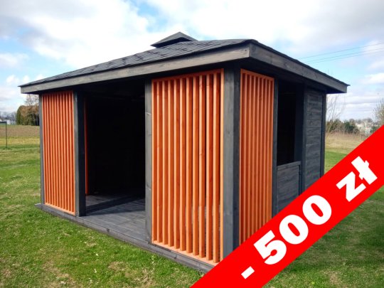 Rechteckiger Pavillon P15 3x3m 9m2