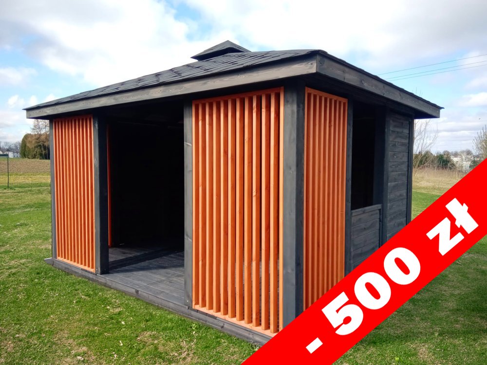 Rechteckiger Pavillon P15 3x3m 9m2