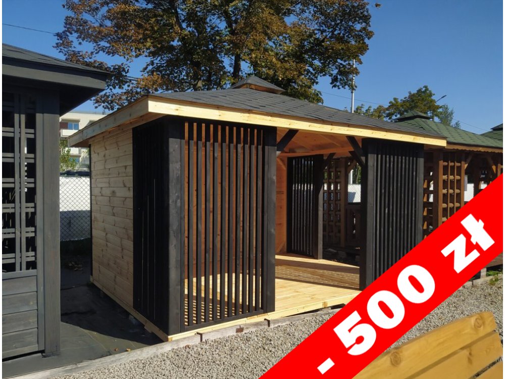 Rechteckiger Pavillon P15 4x3m 12m2