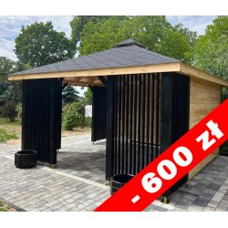 Rechteckiger Pavillon P15 4x4m 16m2