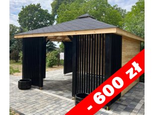 Rechteckiger Pavillon P15 4x4m 16m2