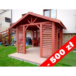 Rectangular gazebo with a gable roof P17 3 x 3 m 9m2