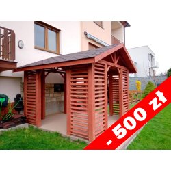 Rechteckiger Pavillon mit Satteldach P17 4 x 3 m 12 m2