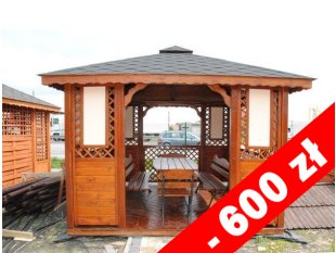 Rechteckiger Pavillon P1b 4 x 4 m 16 m2