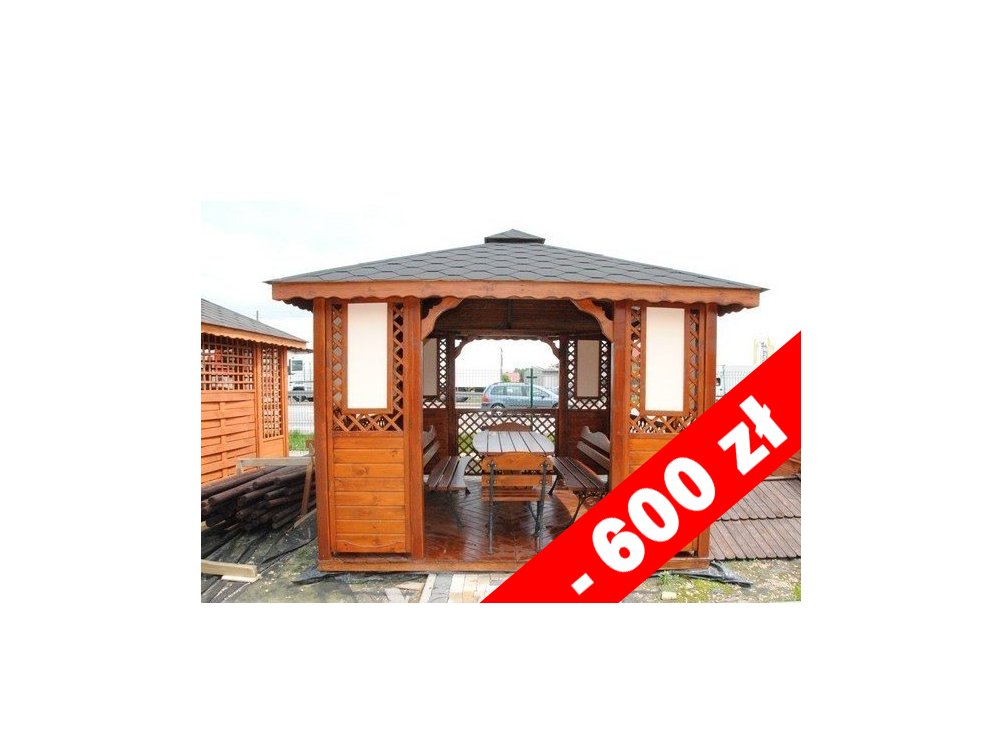 Rechteckiger Pavillon P1b 4 x 4 m 16 m2