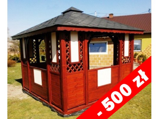 Rechteckiger Pavillon P1c 3 x 3 m 9 m2