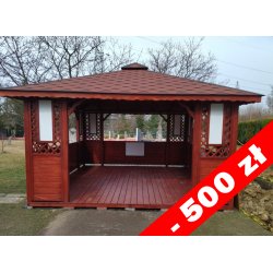 Rectangular gazebo P1c 4 x 3 m 12 m2