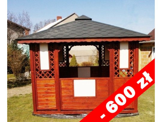 Rechteckiger Pavillon P1c 4 x 4 m 16 m2