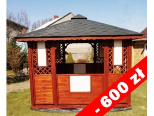 Rechteckiger Pavillon P1c 4 x 4 m 16 m2