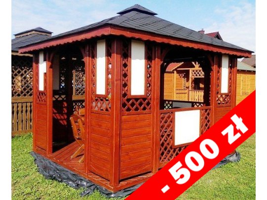 Rechteckiger Pavillon P1d 3 x 3 m 9m2