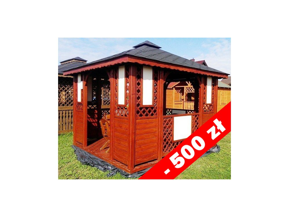 Rechteckiger Pavillon P1d 3 x 3 m 9m2