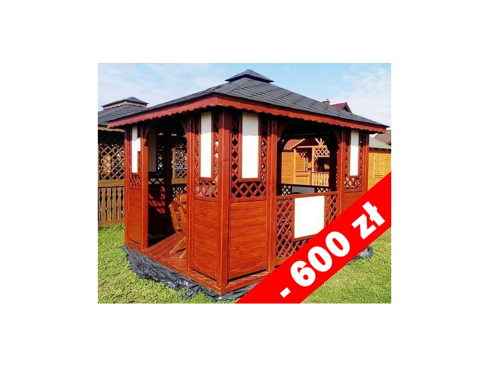 Rechteckiger Pavillon P1d 4 x 4 m 16 m2
