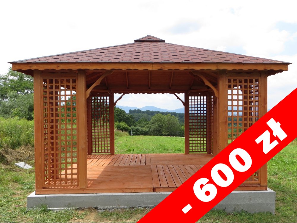 Rechteckiger Pavillon P2 4 x 4 m 16 m2