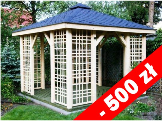 Rechteckiger Pavillon P2a 3 x 3 m 9m2
