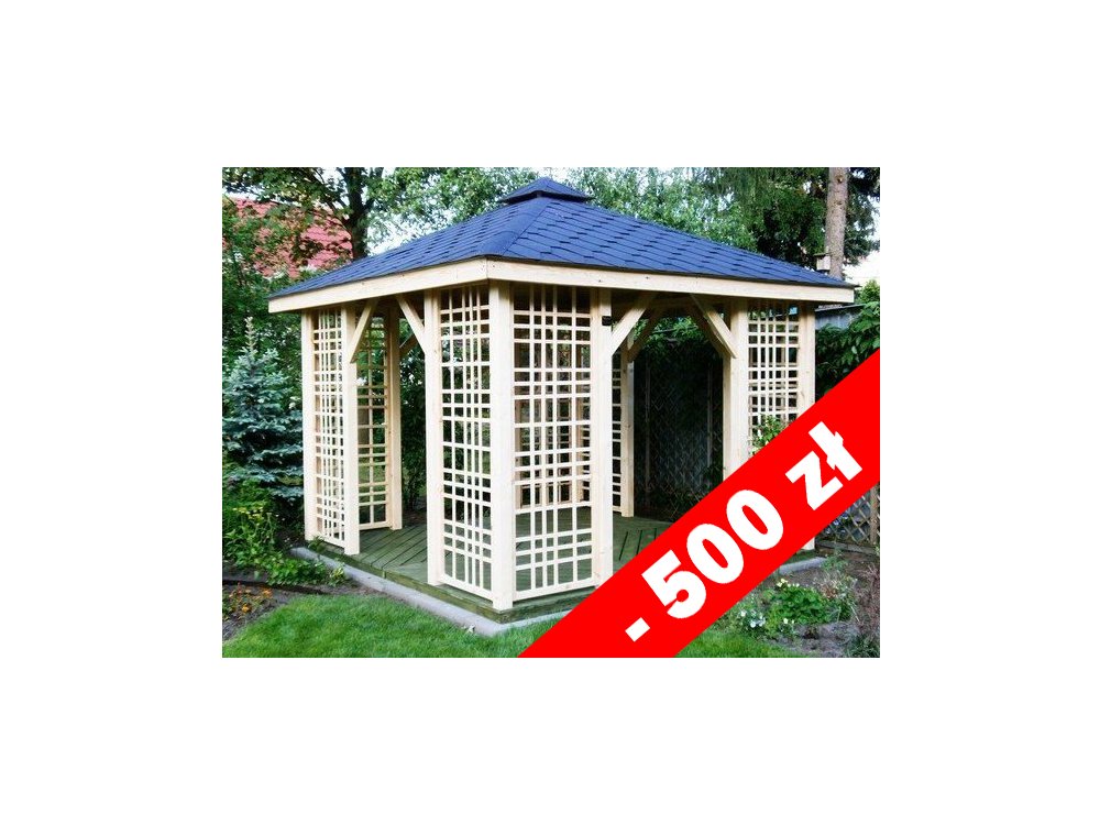 Rechteckiger Pavillon P2a 3 x 3 m 9m2