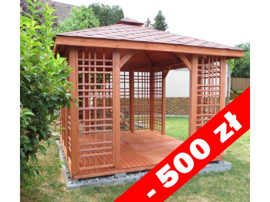 Rechteckiger Pavillon P2a 4 x 3 m 12 m2
