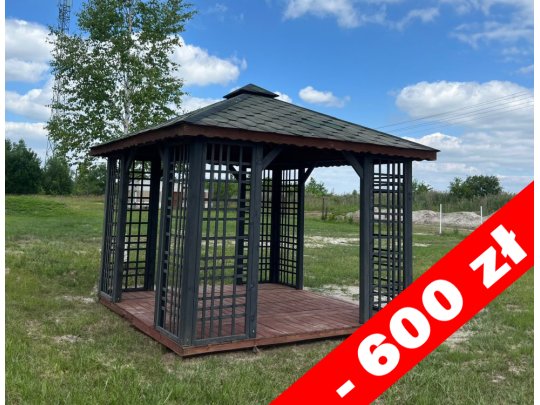 Rechteckiger Pavillon P2a 4 x 4 m 16 m2