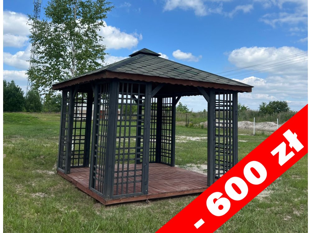 Rechteckiger Pavillon P2a 4 x 4 m 16 m2