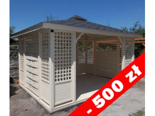 P3 rechteckiger Pavillon 4 x 3 m 12 m2
