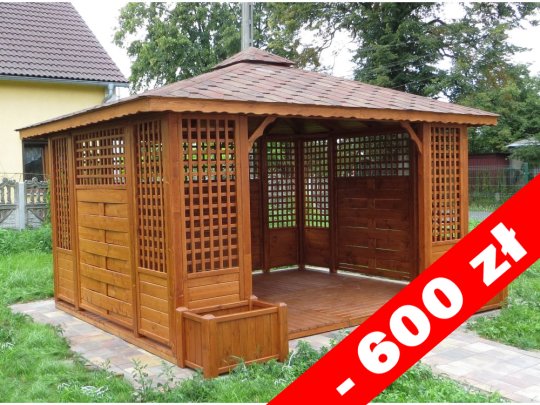 P3 rectangular gazebo 4 x 4 m 16 m2