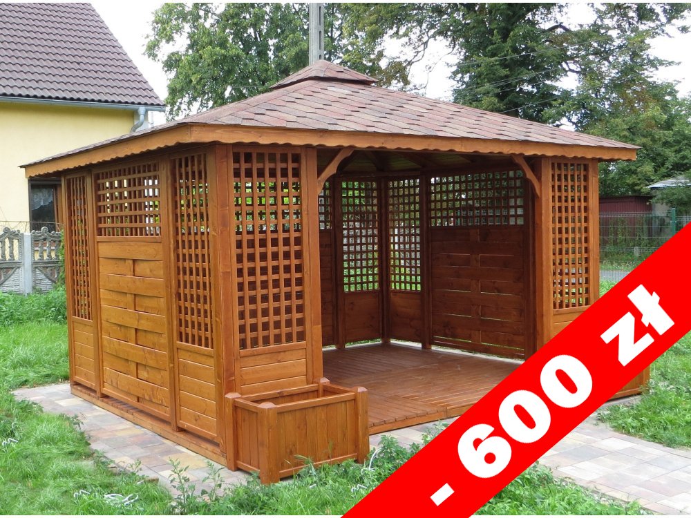 P3 rectangular gazebo 4 x 4 m 16 m2