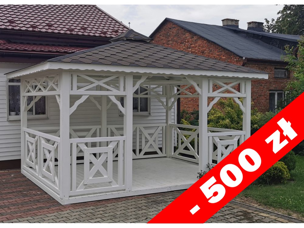 P4 rechteckiger Pavillon 4 x 3 m 12 m2