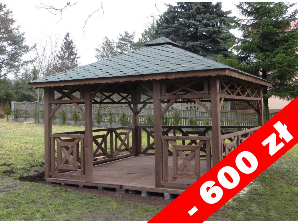 P4 rectangular gazebo 4 x 4 m 16 m2