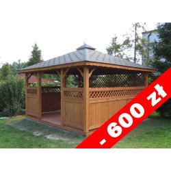 Rechteckiger Pavillon P5 4 x 4 m 16 m2