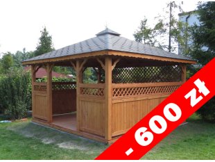 Rechteckiger Pavillon P5 4 x 4 m 16 m2