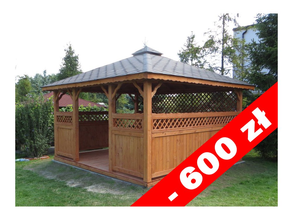 Rechteckiger Pavillon P5 4 x 4 m 16 m2
