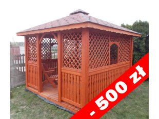 Rechteckiger Pavillon P7 3 x 3 m 9 m2