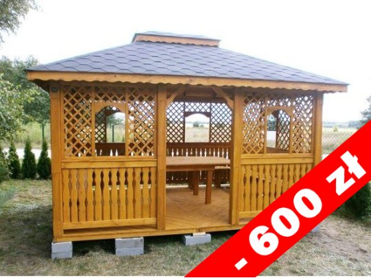 Rectangular gazebo P7 4 x 4 m 16 m2