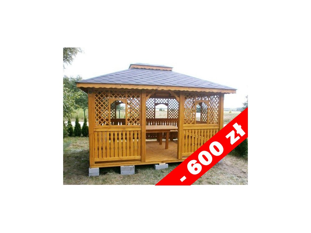 Rectangular gazebo P7 4 x 4 m 16 m2
