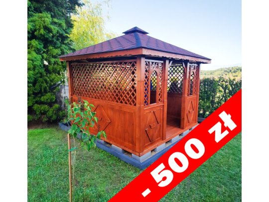 Rechteckiger Pavillon P7a 3 x 3 m 9m2