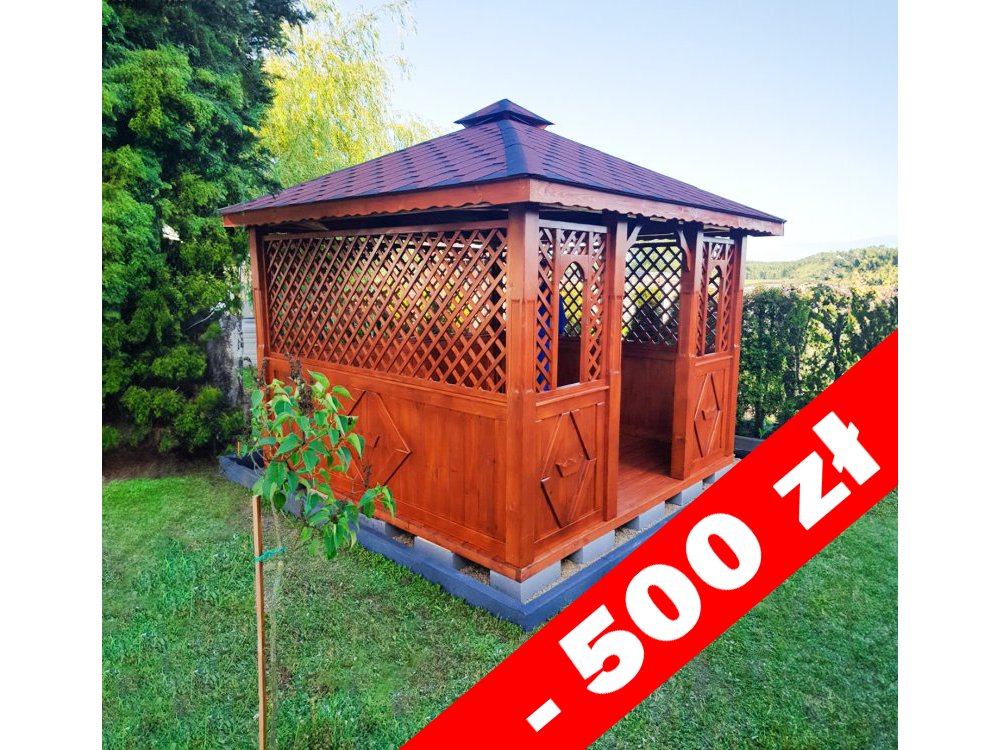 Rechteckiger Pavillon P7a 3 x 3 m 9m2