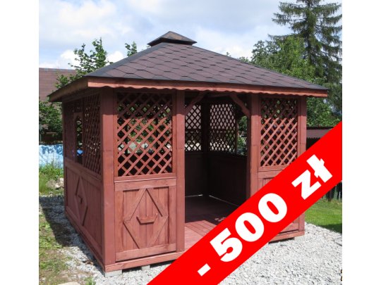 Rechteckiger Pavillon P7a 4 x 3 m 12 m2