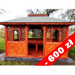 Rechteckiger Pavillon P7a 4 x 4 m 16 m2